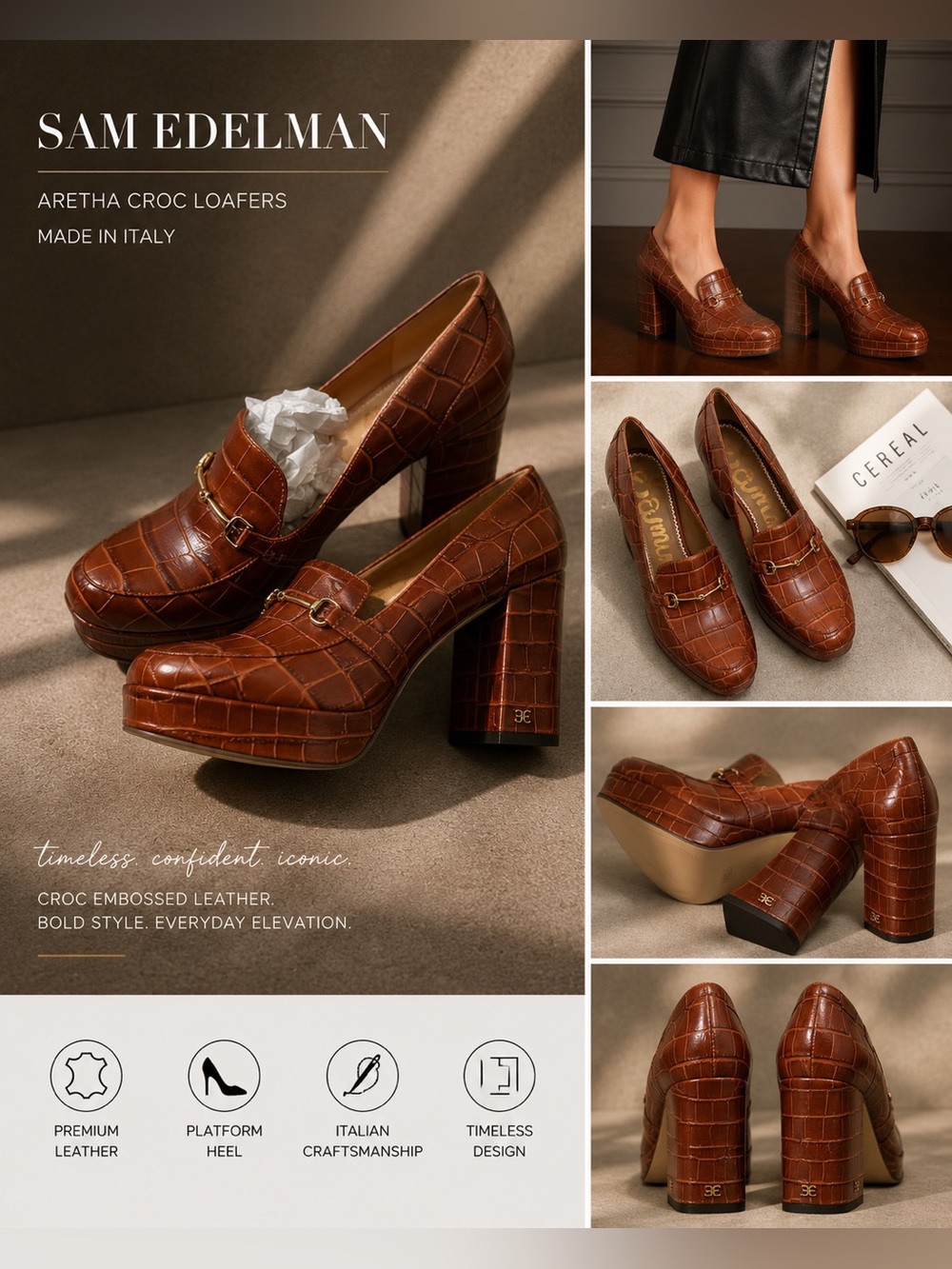 $NWT Sam Edelman Aretha Croc Loafers SZ 8M